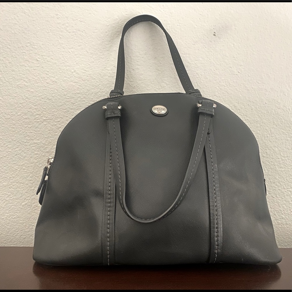 Black Coach Tote Hand Bag
